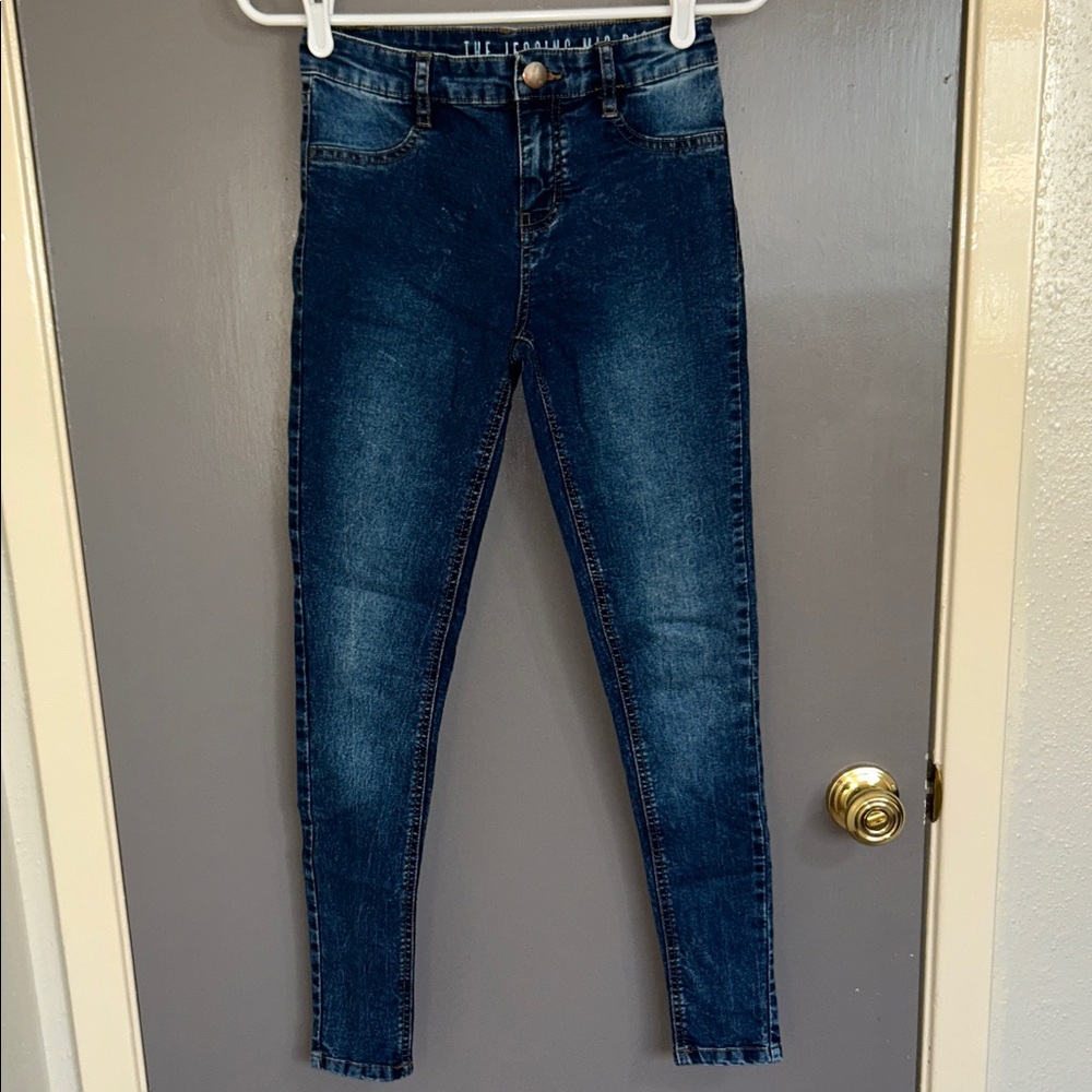 91 Cotton On Dark Blue High-Rise Jeggings Size 4
